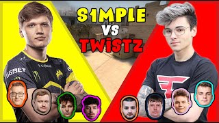 S1mple vs Faze Twistzz With Rain Dosia and Woro2k  Fpl Csgo Stream Battles [upl. by Riancho585]