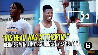 Dennis Smith Jr Shows Off INSANE Bounce at Private NBA Run Myles Turner Looking SCARY GOOD [upl. by Halullat139]