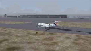 FSX LANDING AT ALICANTE AIRPORT WITH BOMBARDIER CRJ 700 AIR FRANCE [upl. by Nodlehs]