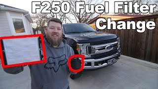 20172019 F250 Fuel Filter Change [upl. by Socher]