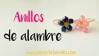 DIY ► Cómo hacer un anillo de alambre con flor  165 😍😍 [upl. by Oicnaneb]