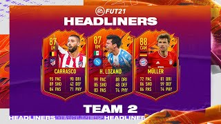 HEADLINERS TEAM 2 PREDICTION FIFA 21 [upl. by Leira]