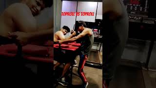 toproll vs toproll arm wrestling match armwrestler armworkoutmotivationviralshorts [upl. by Nodnol94]