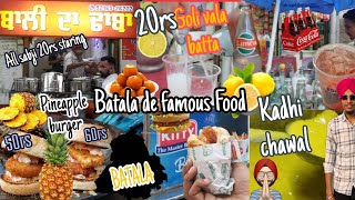 Batala de Famous Food Pine Apple Burger Bali da Dhaba Goli vala Batta food batala vlog [upl. by Nimad]