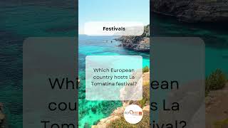 Travel Trivia  La Tomatina Festival shorts spain luxurytravel besttravelagent travel [upl. by Zurn]