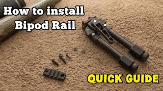 How to Install a Bipod Picatinny Rail Mount  StepbyStep [upl. by Anniala]