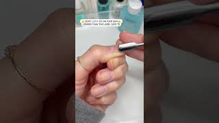 How to use a liquid cuticle remover 💅🏼 shorts nails nailtutorial [upl. by Anthe]