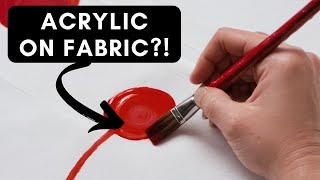 Can ACRYLIC Paint Be Used on FABRIC  👕👗  Setting amp Washing  Part 2 [upl. by Ahtanamas]