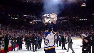 St Louis Blues Hoist The Stanley Cup  Stanley Cup Finals Game 7 [upl. by Norwood]