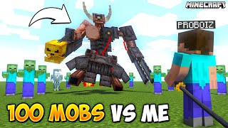 100 Mobs vs ME in Minecraft [upl. by Remo]