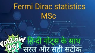 Fermi Dirac statistics MSc [upl. by Tuorah]