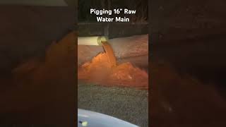 Pigging 16” Raw Water Main satusfying satisfying [upl. by Balch]