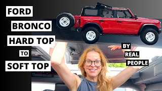 2023 FORD BRONCO HERITAGE ROOF REMOVAL 😊 How to change from hard top to soft top [upl. by Attenauq]