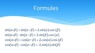 Formules van Simpson en oefeningen op goniometrie [upl. by Anhoj655]