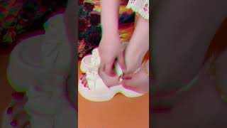 Stylish White Flat Sandal shoes ytshorts sandals fashion shorts short shortvideo shortsvideo [upl. by Lauder]