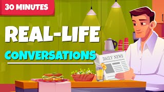 30 Basic Conversations in 30 Minutes  Improve Your English Skills [upl. by Eiramanitsirhc]