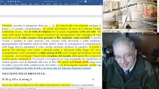 161SUMMA THEOLOGIAE IIII q122 a46 LA SANTIFICAZIONE DEL SABATO E GLI ALTRI SEI COMANDAMENTI [upl. by Emirak915]