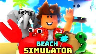 WE KOMEN JOB TEGEN OP HET STRAND  Roblox Beach Simulator [upl. by Esoryram]