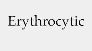 How to Pronounce Erythrocytic [upl. by Lubeck862]