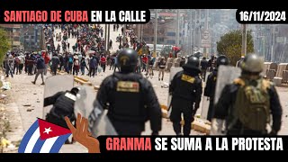 16112024 Santiago de Cuba en la CALLE Se Calienta Granma a Gritos de Oye Policia PinGA [upl. by Garlaand]