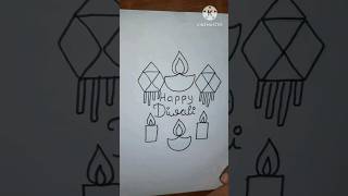 Happy Diwali Sticker Easy diwali sticker diya [upl. by Caassi]