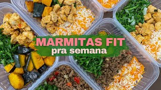 COMO FAZER MARMITAS FIT PRA SEMANA FÁCIL PRÁTICA e COM MUITAS DICAS [upl. by Esorrebma599]