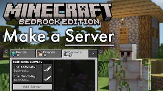 How To Make a Server in Minecraft Bedrock Edition [upl. by Afton]