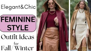 FEMININE STYLE Outfit Formulas  Chic and Elegant Outfits for Fall Winter fallwinterfashion style [upl. by Clorinde697]