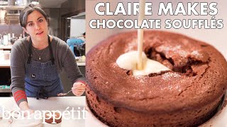 Claire Makes Individual Chocolate Soufflés  From the Test Kitchen  Bon Appétit [upl. by Initsed]