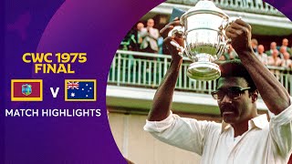 Cricket World Cup 1975 Final West Indies v Australia  Match Highlights [upl. by Barrow]