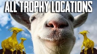 Goat Simulator ALL TROPHY LOCATIONS GUIDE [upl. by Sellma]