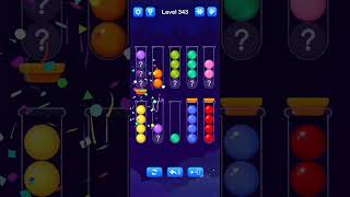 Ball Sort Level 343 Walkthrough Solution AndroidiOS [upl. by Ennairek608]