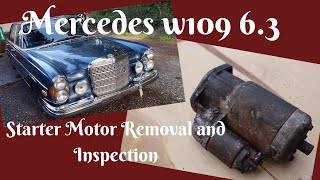 Mercedes 300SEL Starter Removal [upl. by Arimas756]