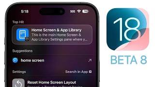 iOS 18 Beta 8 Released  Whats New [upl. by Zelde]