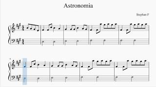 Stephan F：Astronomia 2K19 Meme 黑人抬棺迷因神曲 Piano easy Sheet Music [upl. by Dalston24]