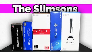 Unboxing every PlayStation Slim Console  Sony PS1 PS2 PS3 PS4 PS5 Slim  Gameplay [upl. by Sharos]