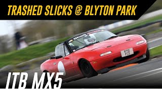 ITB MX5  Awesome Noise Last Session on Dicey Slicks at Blyton Park [upl. by Cindie]