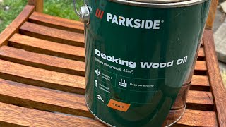 Using Parkside Decking Wood Oil [upl. by Howenstein]