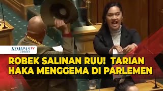 Politisi Wakil Maori Sobek Salinan RUU Kontroversial dan Pimpin Tarian Haka saat Sidang Parlemen [upl. by Assenay]