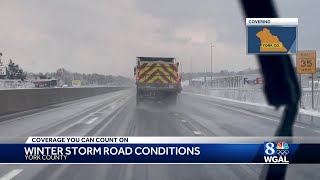 WGAL checks conditions in York County [upl. by Azitram]