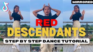 RED  DESCENDANTS 4 DANCE TUTORIAL STEP BY STEP Beginner Friendly [upl. by Gelhar]