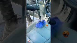 Ridiculously Insane Satisfying Seat Cleaning shorts cardetailing carcleaning detailing [upl. by Drisko69]