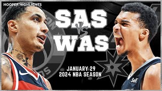 San Antonio Spurs vs Washington Wizards Full Game Highlights  Jan 29  2024 NBA Season [upl. by Hteik932]