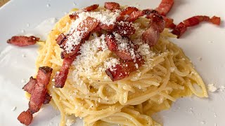 Spaghetti carbonara  prosta pyszna i bez zbędnych składników [upl. by Stirling578]