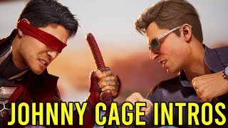 Mortal Kombat 1 JOHNNY CAGE INTRO DIALOGUES So Far [upl. by Anialeh]