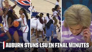 WILD ENDING as Auburn upsets No 7 LSU 🔥  ESPN College Basketball [upl. by Adieren749]