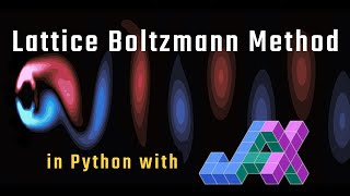 LBM Fluid Simulation in Python with JAX  van Karman Vortex Street [upl. by Aihsiym799]