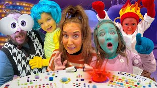 iNSiDE OUT 2 FAMiLY in real life Adley Niko amp Navey trick or treat costumes a Mouse inside House [upl. by Nylecoj]