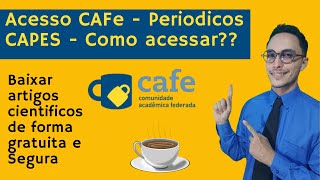 Como baixar artigos cientificos pelo acesso CAFe pelo portal dos Periodicos Capes [upl. by Mitzie276]