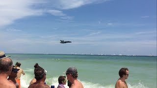 Blue Angels Sneak Pass Pensacola Beach Airshow 2017 [upl. by Mcclenon]